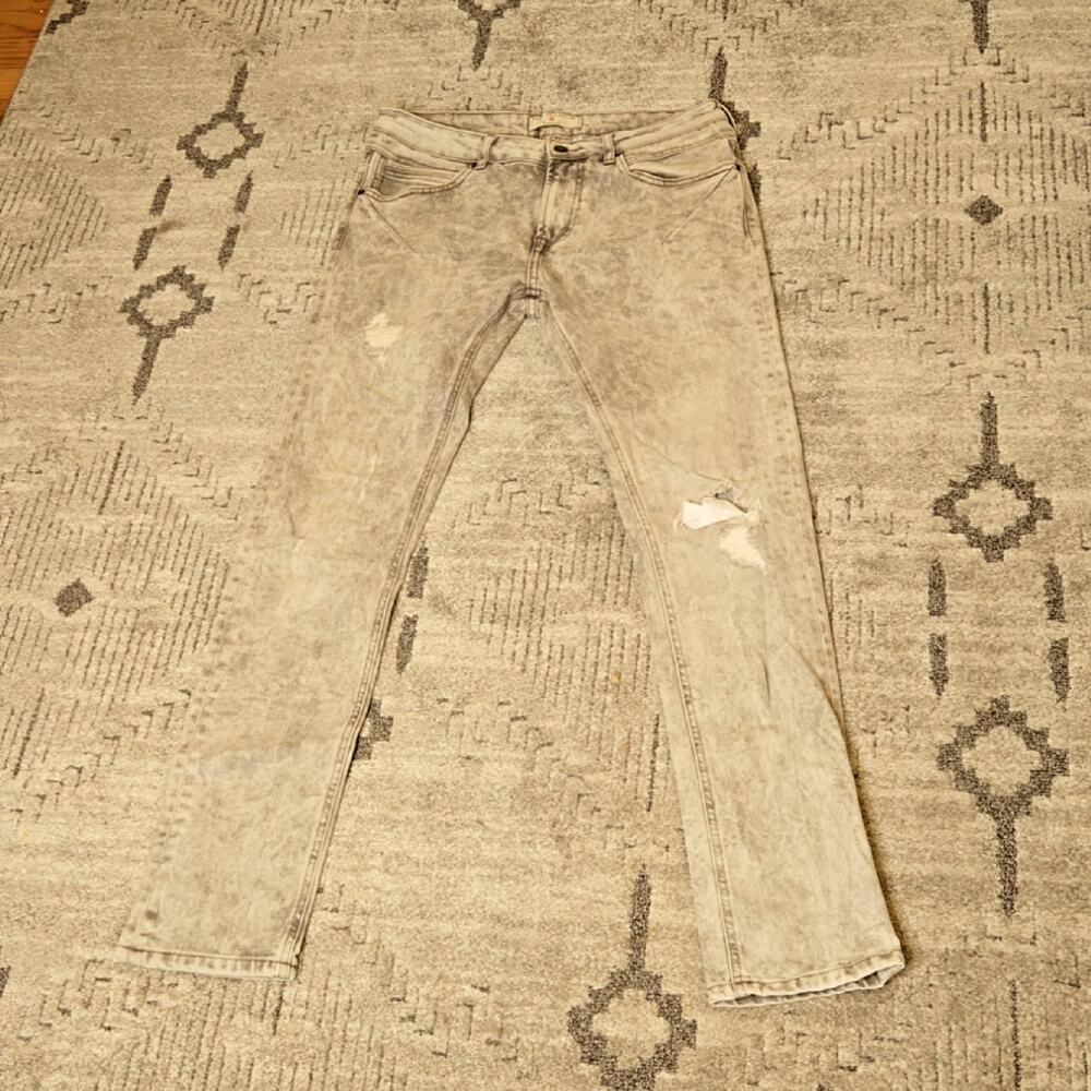 ZARA Men's Denim wear Gray Skinny Fit Jeans size US 32 - Picture 2 of 10